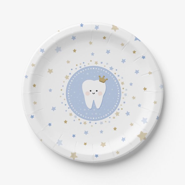 First Tooth party decor. Paper Plate (Front)