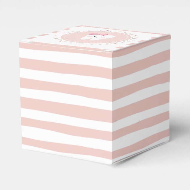 First Tooth Party Pink Favour Box (Front Side)