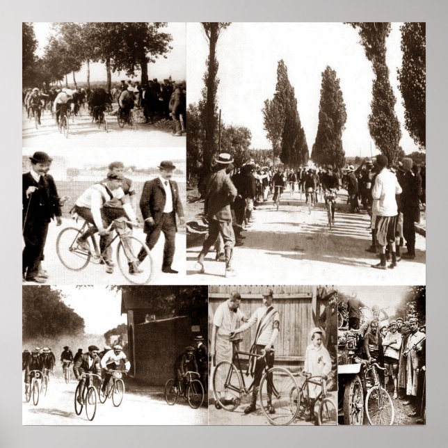 First Tour de France 1903 Start to Finish Collage  Poster (Front)