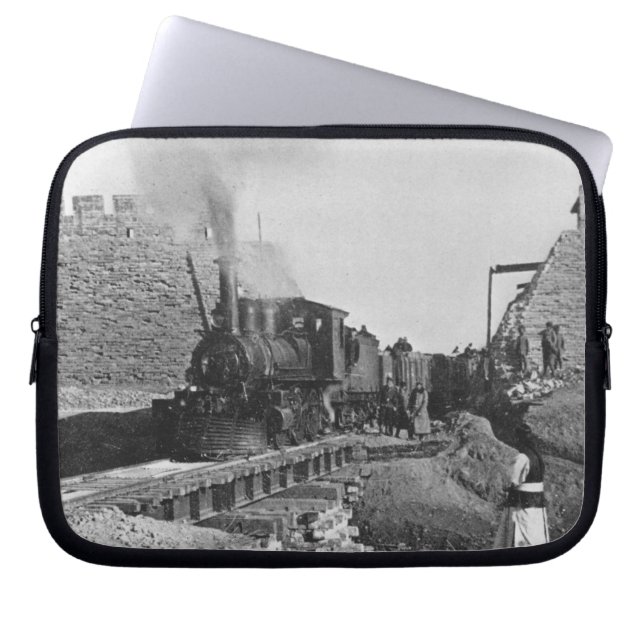 First train passing through the wall of Peking, Ch Laptop Sleeve (Front)