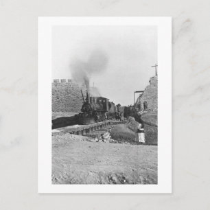 First train passing through the wall of Peking, Ch Postcard