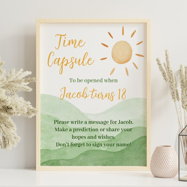 First Trip Around Sun Birthday Time Capsule Sign (Creator Uploaded)