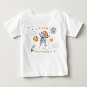 First Trip Around Sun Photo 1st Birthday T-Shirt