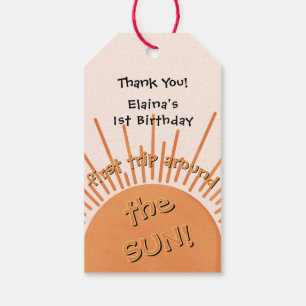 First Trip Around The Sun 1st Birthday Gift Tags