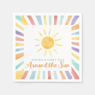 First Trip Around the Sun 1st Birthday Napkin