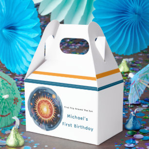 First Trip Around The Sun 1st Birthday Party Favor Box