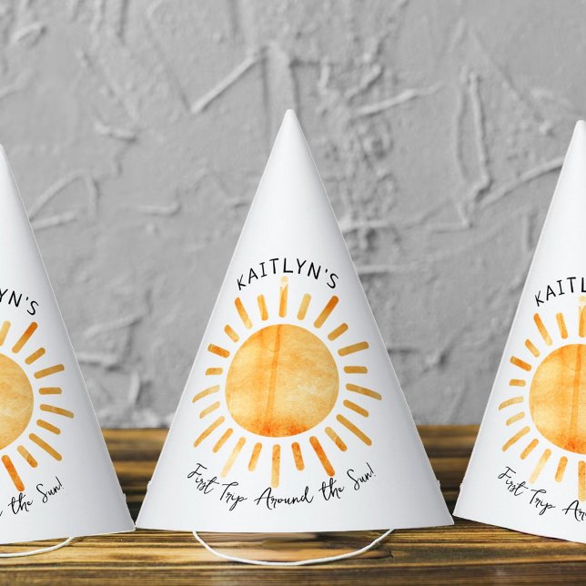 First Trip Around The Sun 1st Birthday Party Hat (Creator Uploaded)