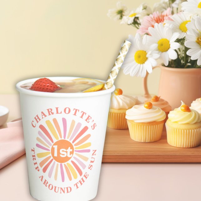 First Trip Around the Sun 1st Birthday Party Paper Paper Cups (First Trip Around the Sun 1st Birthday Party Paper Paper Cups)