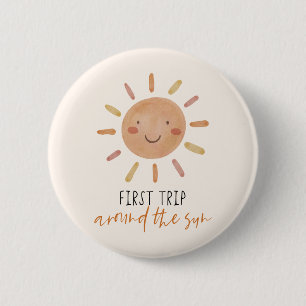 First Trip Around The Sun 1st Birthday Sunshine 2 Inch Round Button