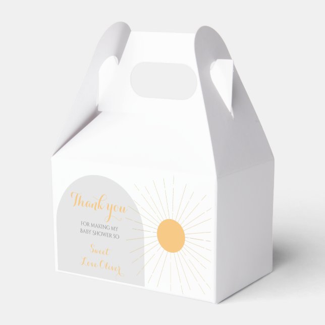 First Trip around the sun Birthday boho Favor Box (Front Side)