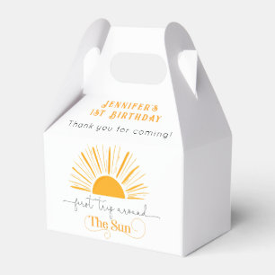 First trip around the sun birthday favor box