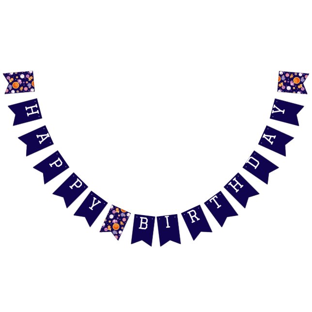 First trip around the sun birthday party bunting flags (All)