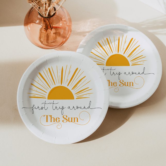 First trip around the sun birthday party paper plate (Creator Uploaded)