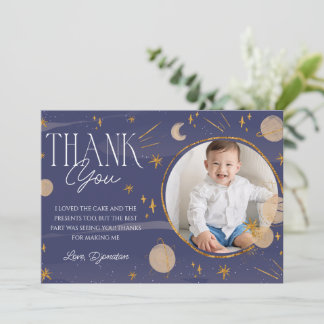 First Trip Around The Sun Birthday Thank You Card