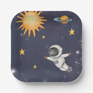 First Trip Around the Sun Boys Birthday Decor Paper Plate