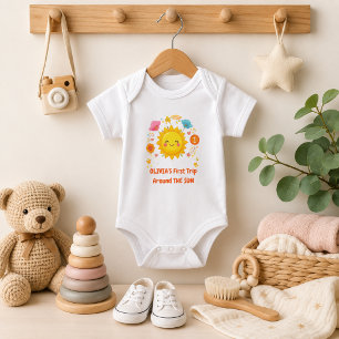 First trip around the sun/customized baby bodysuit