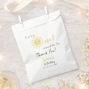 First Trip Around The Sun Cute 1st Birthday Favour Bag