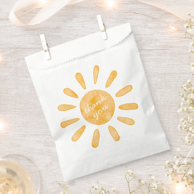 First Trip Around the Sun First Birthday Favour Bag (Clipped)