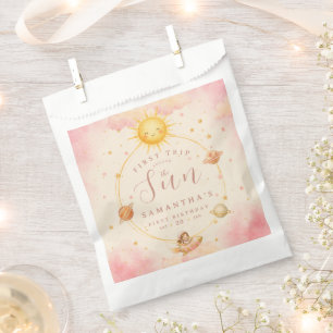 First Trip Around the Sun First Birthday Girl Favour Bag