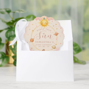 First Trip Around the Sun First Birthday Girl Ornament Card