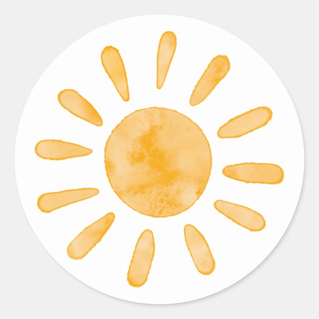 First Trip Around the Sun First Birthday Party Classic Round Sticker (Front)