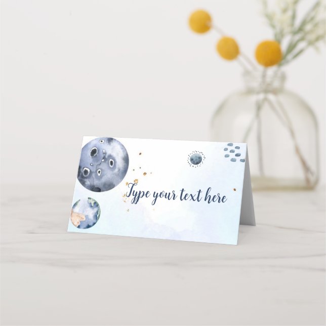 First Trip Around the Sun Folded Place Card (Front)