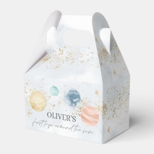 First Trip Around The Sun Gable Favour Box