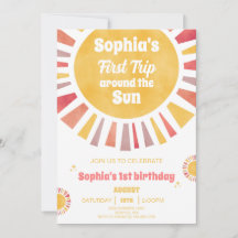 First Trip Around The Sun Invitation
