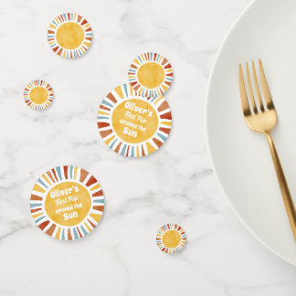 First Trip Around The Sun Invitation Confetti