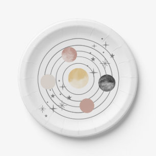 First Trip Around The Sun Space Paper Plate