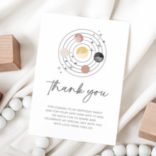 First Trip Around The Sun Thank You  Card