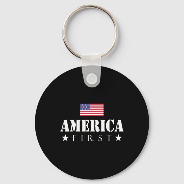 First Trump 2024 America First  Keychain (Front)