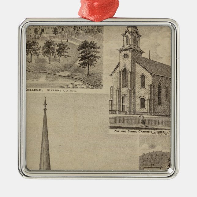 First Universalisty Church, Minneapolis, Minnesota Metal Ornament (Front)