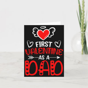 First Valentine As A Dad Heart New Father Valentin Card