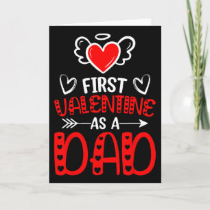 First Valentine As A Dad Heart New Father Valentin Card