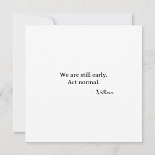 First Valentine Early Stage Act Normal Card