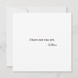 First Valentine I didn't run yet Card