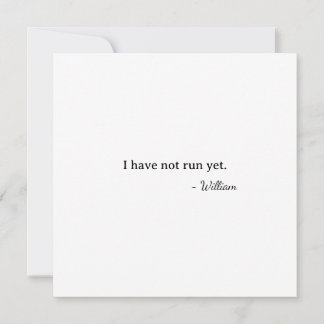 First Valentine I didn't run yet Card