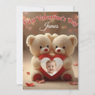 First Valentine’s Day Baby Card for Kids & Familie