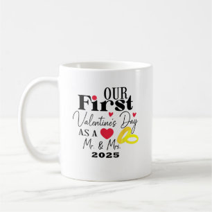 First Valentine's Day 2025 as Married Couple Coffee Mug