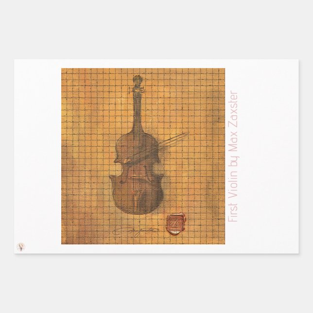 First Violin by Max Zaxster Wrapping Paper Sheets (Front)