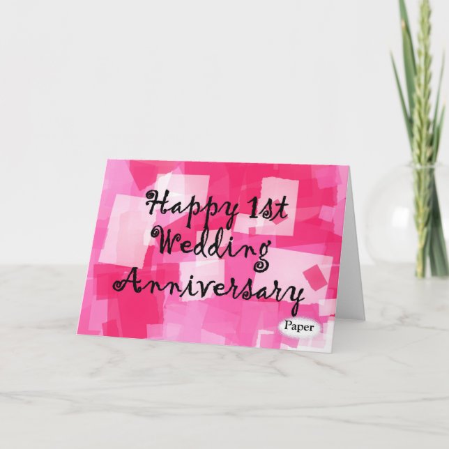 First Wedding Anniversary Card (Front)