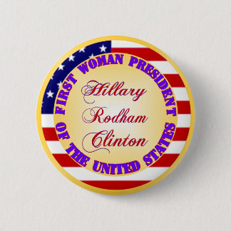 First Woman 2 Inch Round Button