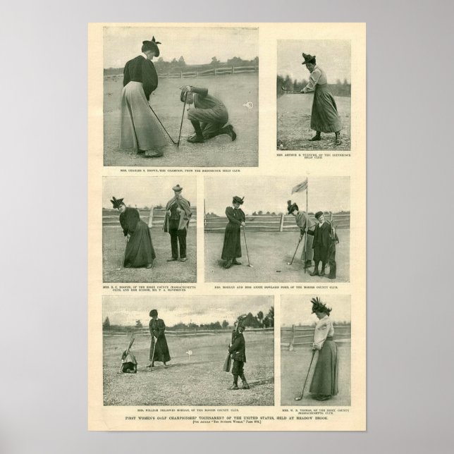 First Women's Golf Tournament Of The USA - Print (Front)