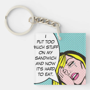 First World Problems Comic Book Keychain