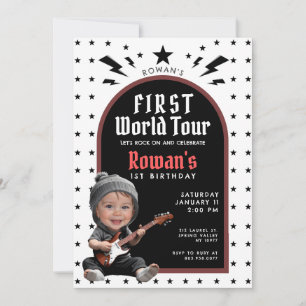 First World Tour Birthday Invitation with Photo