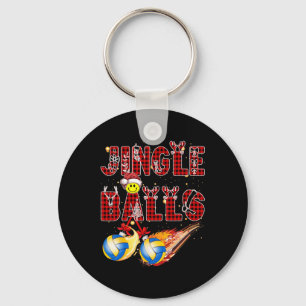 First Xmas As A Dad Jingle Volleyball Papa Uncle D Keychain