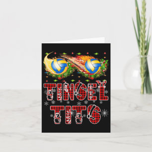 First Xmas As A Momma Tinsel Volleyball Mom Girl M Card