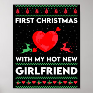 First Xmas With My New Girlfriend Men Ugly Christ Poster