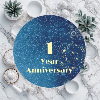 First Year Anniversary Bond & Seal Sparkling Blue 